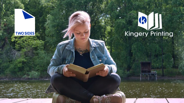 girl reading printed books